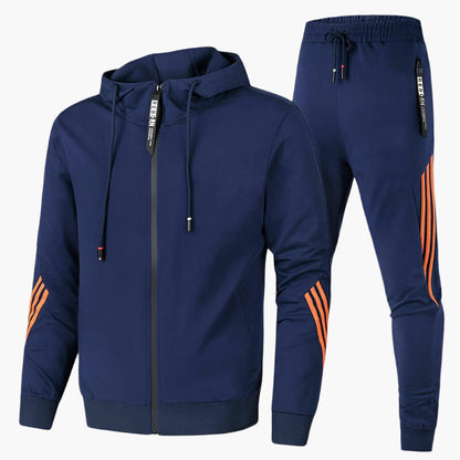 Men's Two-Piece Tracksuit – Sporty Casual Suit with Hood for Everyday & Fitness