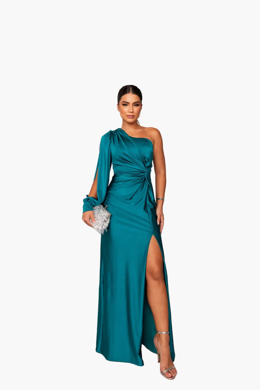 Women's One-Shoulder Evening Dress Elegant Asymmetrical Festive Gala