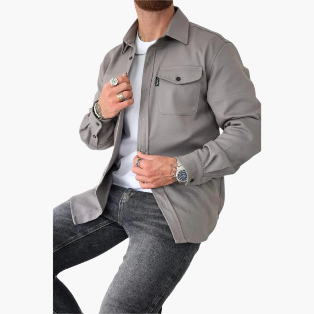 Herren Overshirt Jacke – Modernes Button-Through Design für Casual & Smart Looks