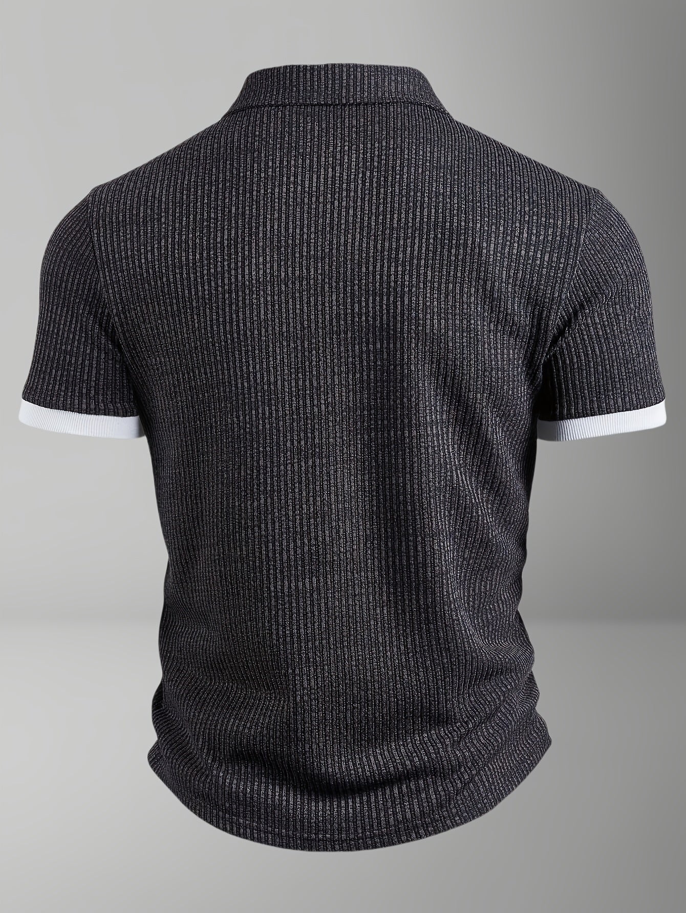Men's Modern Fit Short Sleeve Polo Shirt – Textured Casual Classic for Office & Everyday Wear