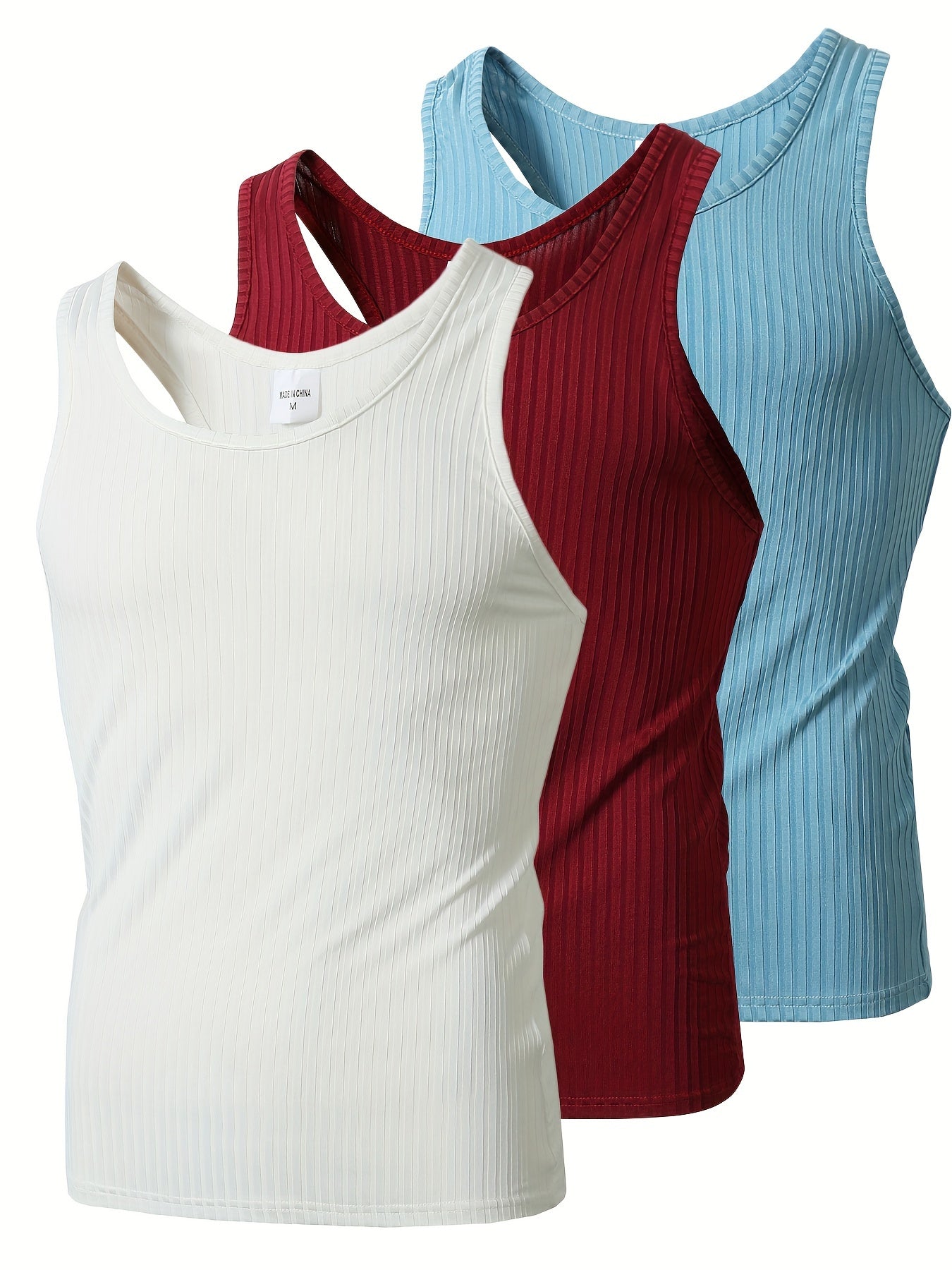 Men's Sports Tank Top Set – Casual Fitness and Leisure Undershirts, Pack of 3