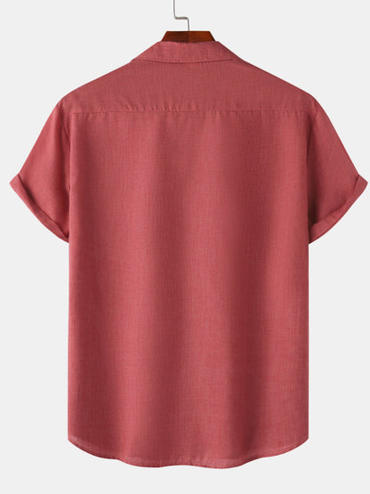 Men's Short-Sleeve Casual Shirt with Chest Pocket – Modern Summer Shirt for Everyday and Vacation