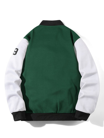 Baseball college jacket with “L A 99” lettering