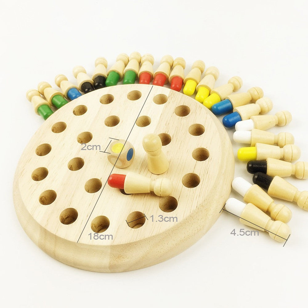 Wooden Memory Game for Children from 3 Years – Educational Learning Game to Promote Color Recognition and Memory Skills