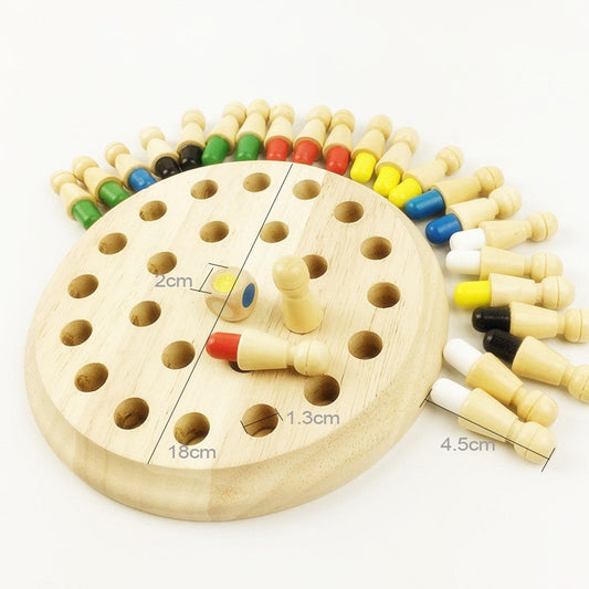 Wooden Memory Game for Children from 3 Years – Educational Learning Game to Promote Color Recognition and Memory Skills