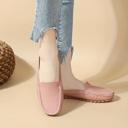 Damen Mokassins Preppy Stil Penny-Loafer Bequem Alltagsschuhe
