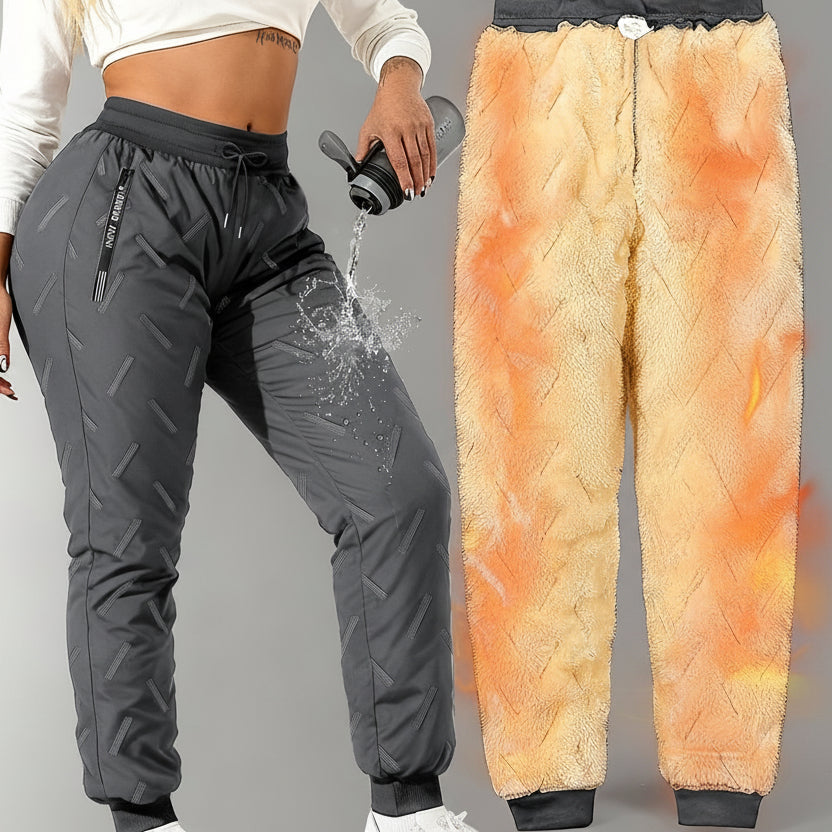 Damen Gefütterte Jogginghose Warm Winter Cargohose Sporthose