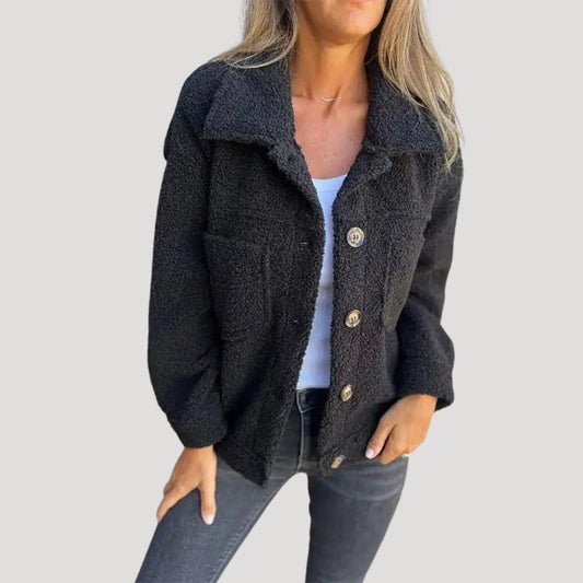 Damen Teddy Fleece Jacke – Modische Sherpa Übergangsjacke für Alltag und Freizeit