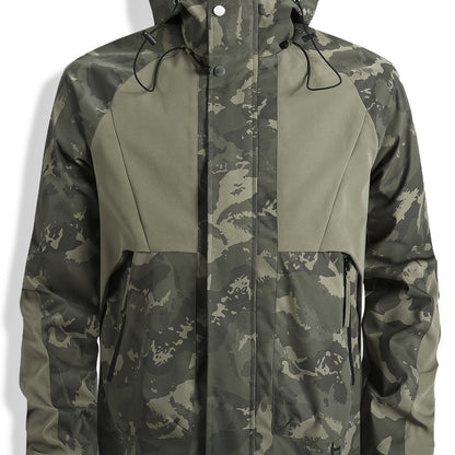 Men's camouflage jacket with hood and zipper