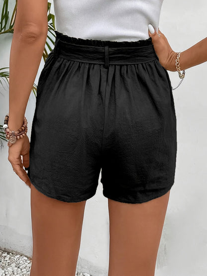 Women's Elegant Mini Skirt with Bow Waistband and Pockets – Perfect for Everyday and Summer