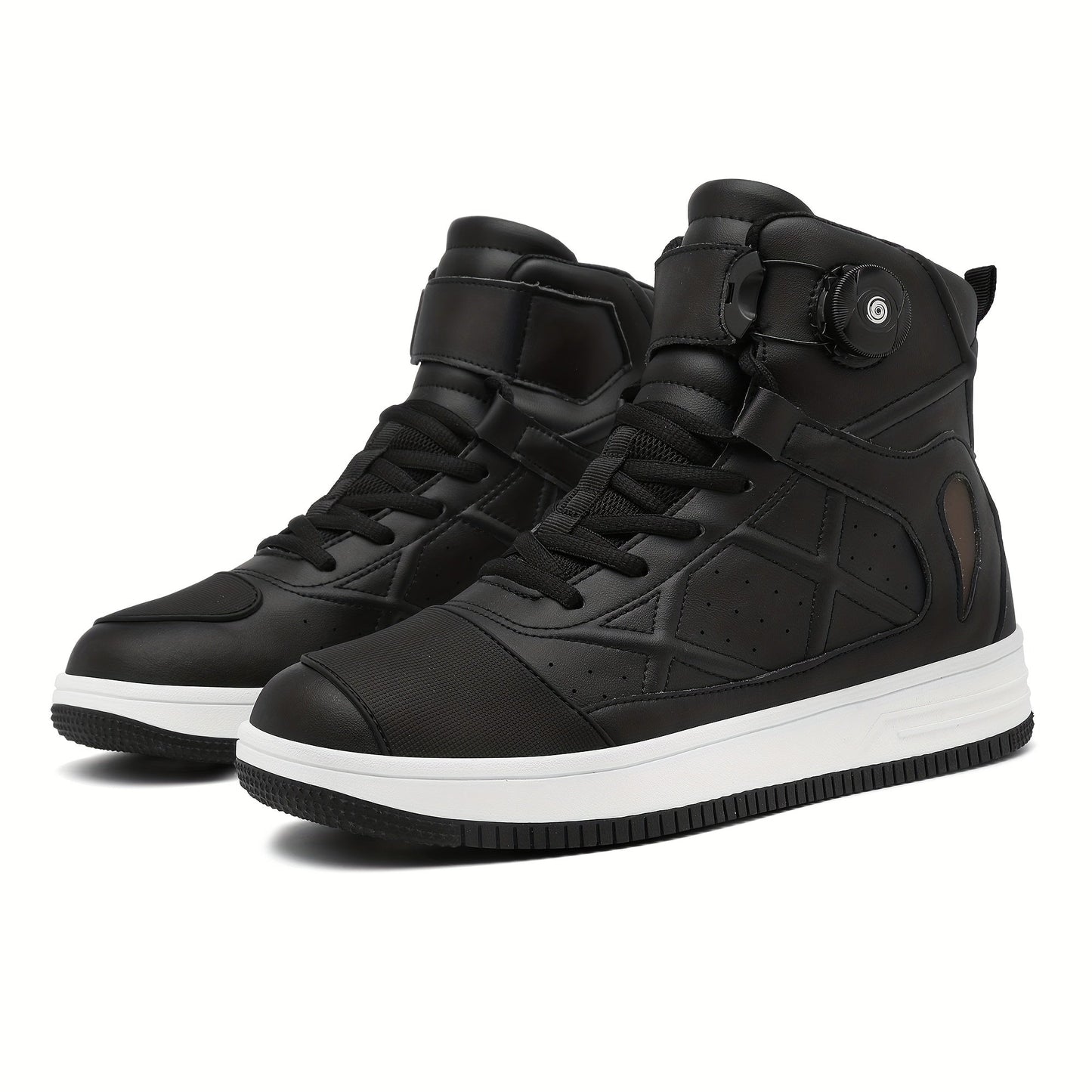 Unisex high-top sneaker, black, with twist closure