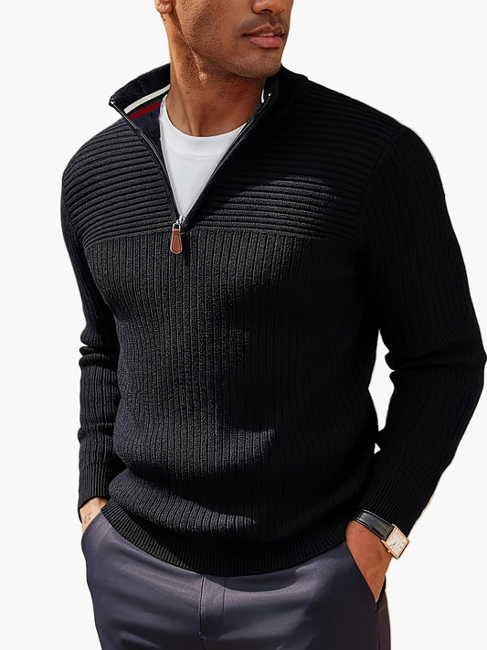 Herren Halb-Zip Pullover Strick – Stilvoller Freizeitpullover für Herbst und Winter