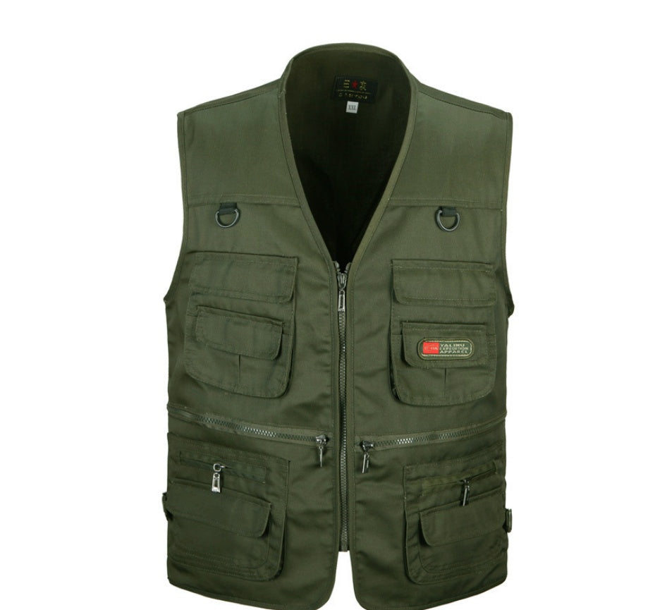 Men's Outdoor Utility Vest for Fishing, Photography, and Leisure – Multifunctional with Many Pockets