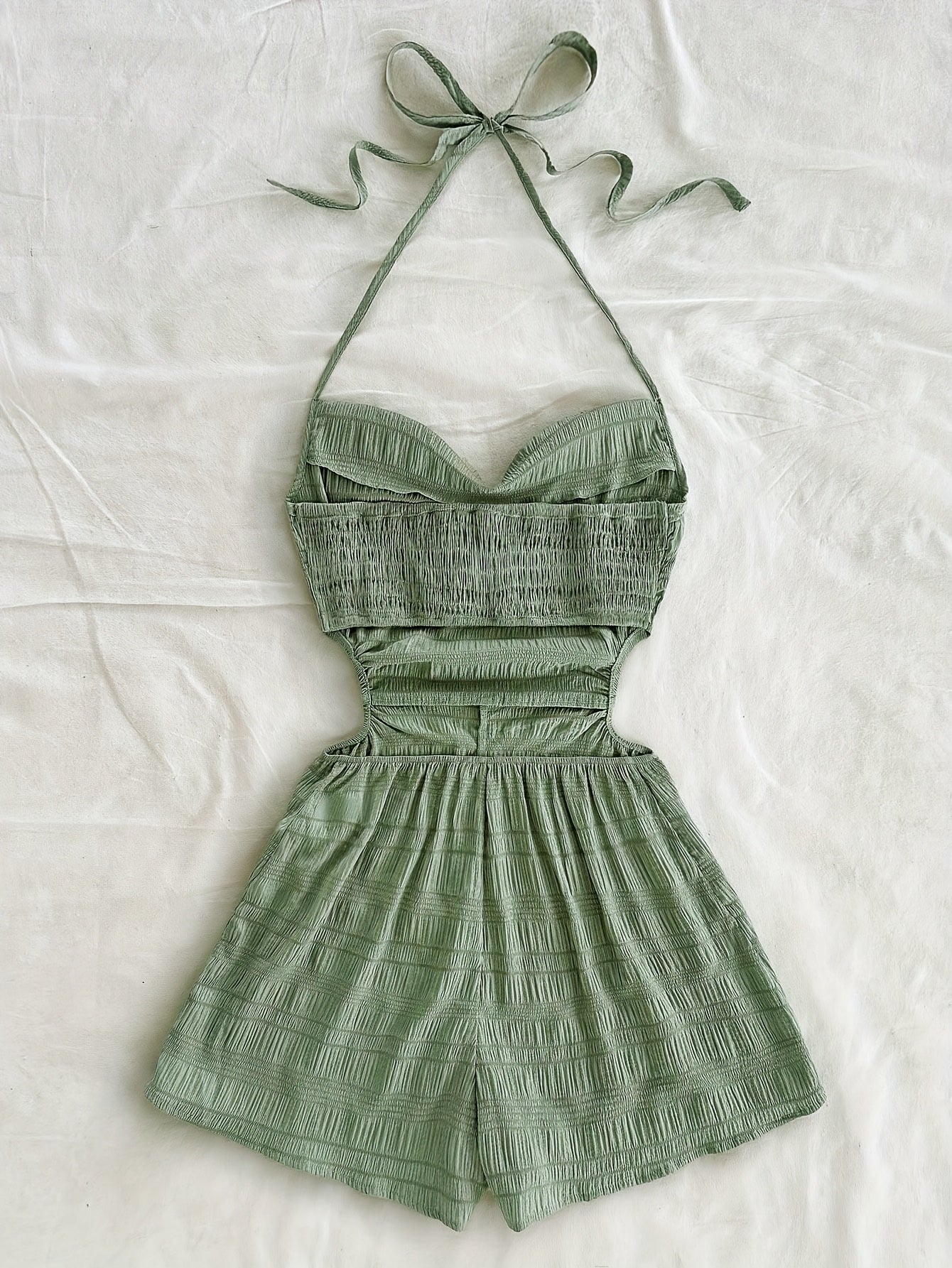 Women's jumpsuit with halter neck and cut-outs – fashionable one-piece for vacation and summer