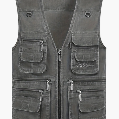 Men's Outdoor Vest with Many Pockets – Fishing & Photography Vest, Casual Utility Vest, Regular Fit