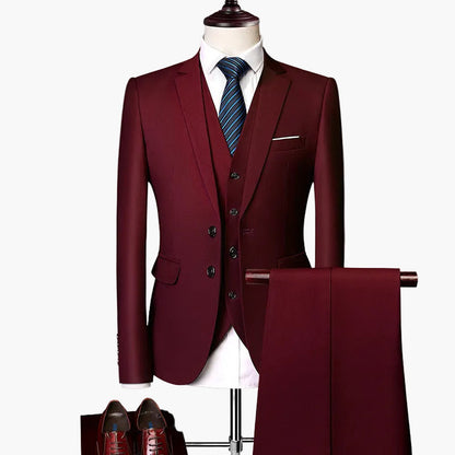 Men's 3-piece Suit Set – Modern Slim Fit for Wedding & Business