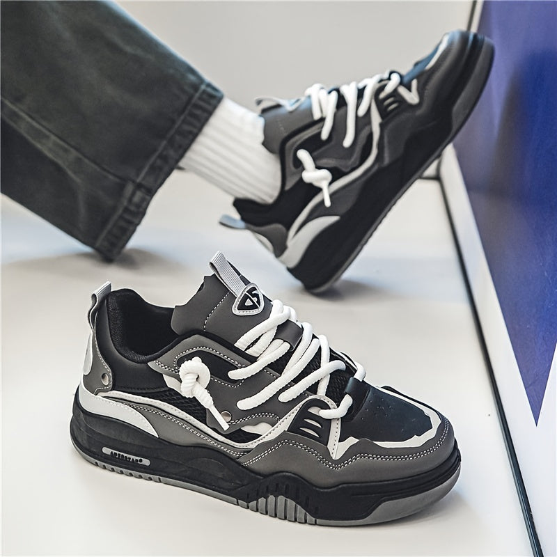 Men's Low Sneakers Streetwear Chunky Casual Shoes for Autumn and Sports