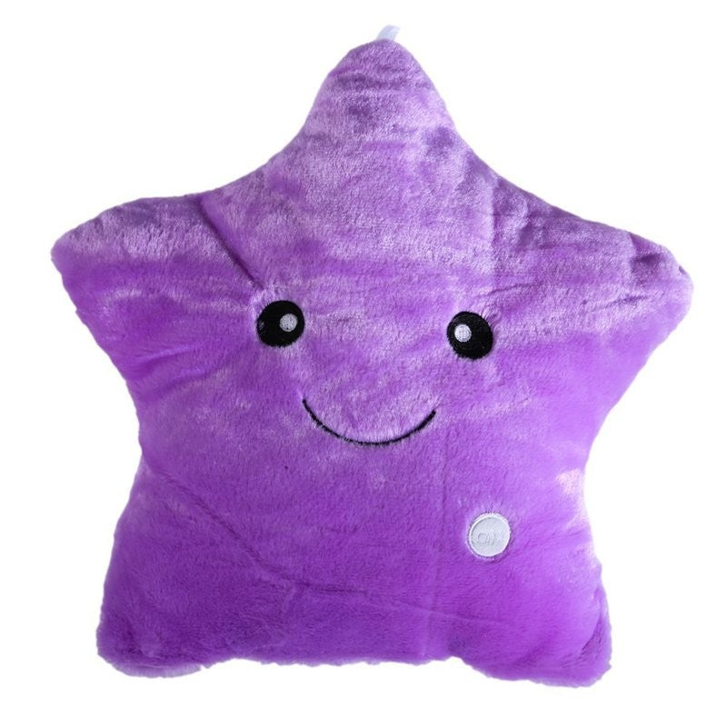 Glowing Plush Star Pillow – Children & Adults, Decorative Night Light, Gift Idea
