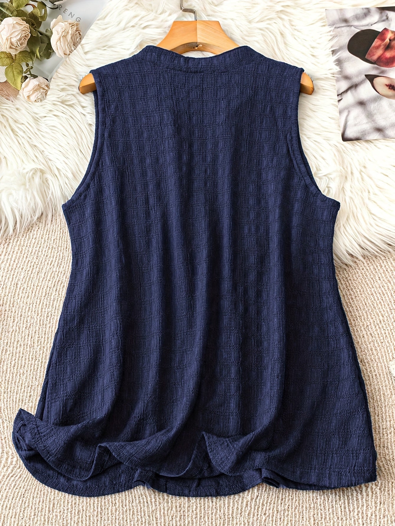 Damen Ärmellose Tunika mit V-Ausschnitt – Eleganter Freizeit-Look für jeden Tag