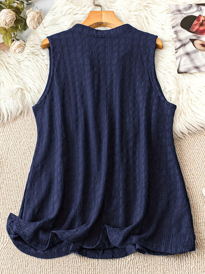 Damen Ärmellose Tunika mit V-Ausschnitt – Eleganter Freizeit-Look für jeden Tag