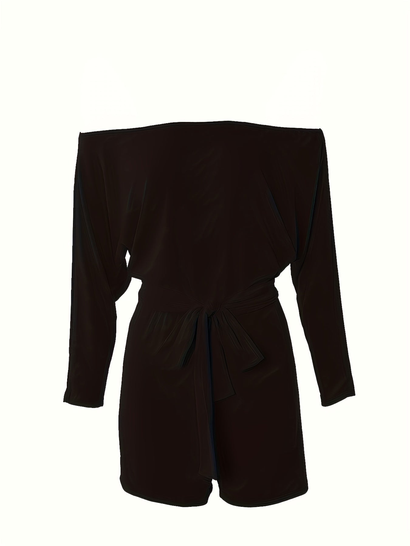 Women's Off-Shoulder Jumpsuit with Tie Belt – Elegant One-Piece for Summer and Leisure