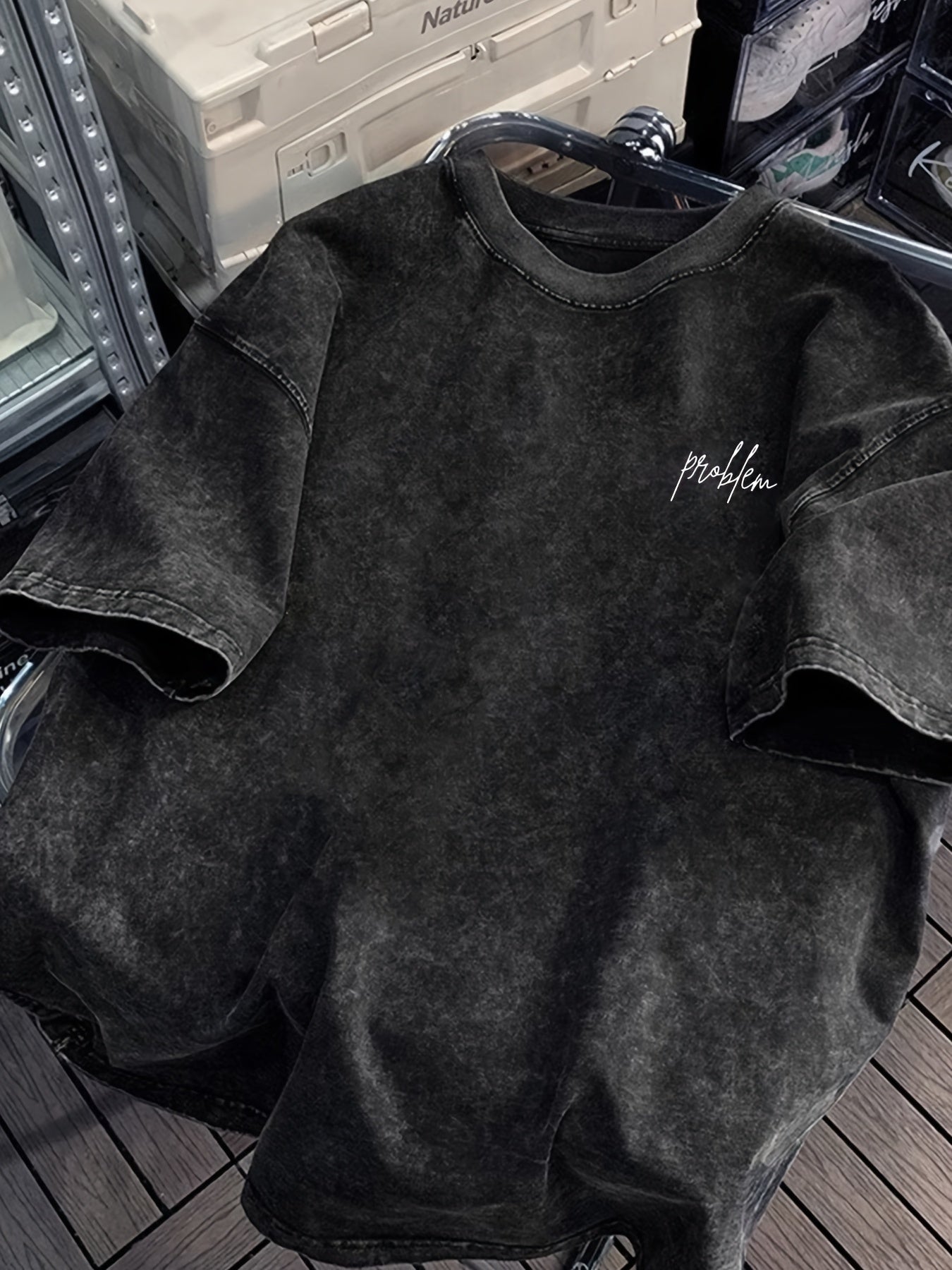 Men's Oversize Streetwear T-Shirt with Print – Casual Leisure Style for Adults