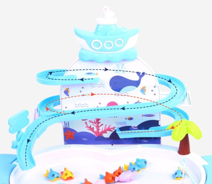 Electric fishing game for children – music, educational toy and fishing fun, unisex, Montessori style