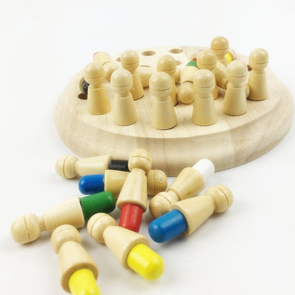 Wooden Memory Game for Children from 3 Years – Educational Learning Game to Promote Color Recognition and Memory Skills
