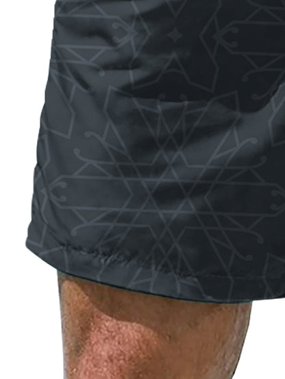 Men's swim shorts with modern print – Comfortable casual pants for beach and pool