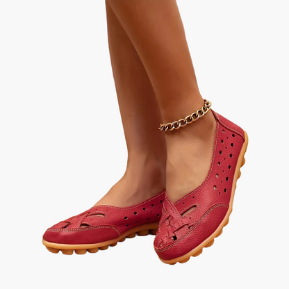 Women's Comfort Ballerinas with Braided Design – Comfortable Slip-Ons for Everyday and Leisure