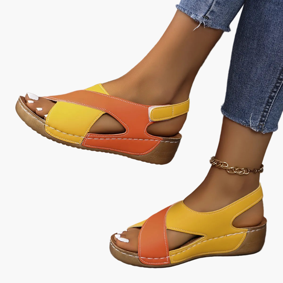 Women's Comfortable Sandals with Wedge Sole for Leisure and Summer