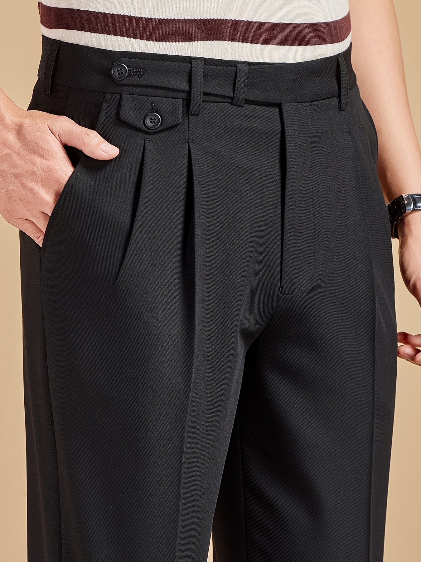 Men's Business Trousers with Front Pleat – Modern, Elegant Design for Office and Leisure