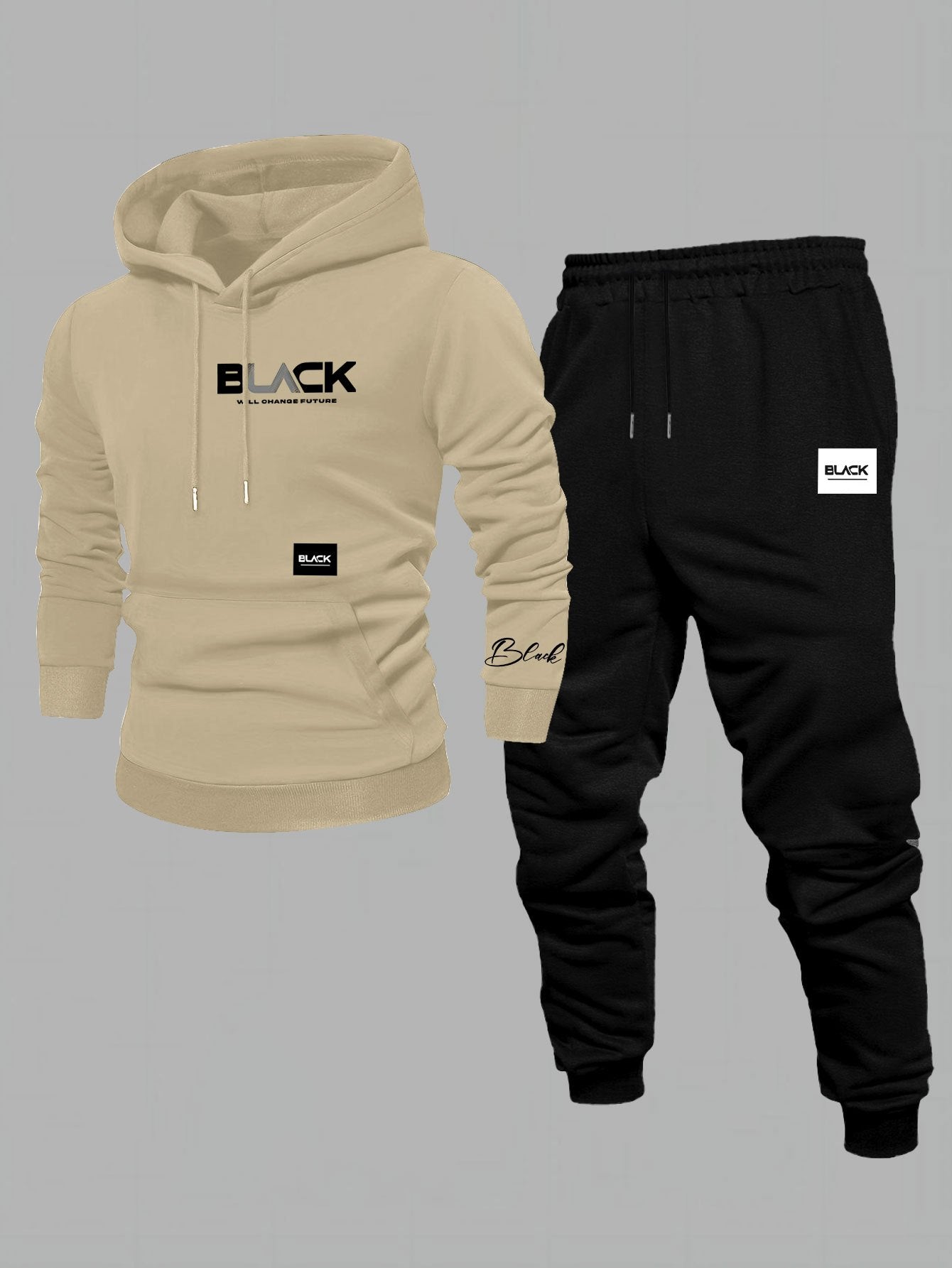 Unisex Trainingsanzug Set mit Kapuzenpullover und Jogginghose - Mehrfarbig