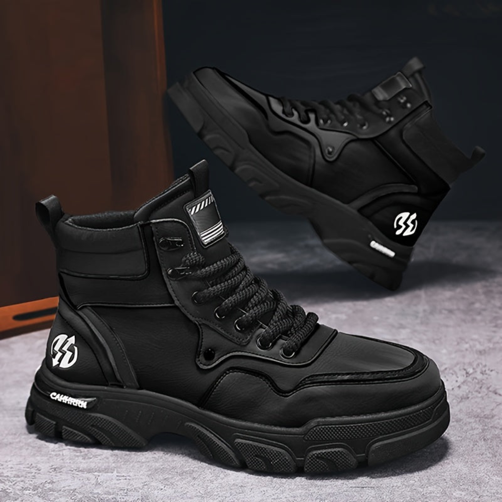 Men's boots, high-top ankle boots, lace-up shoes, lug sole