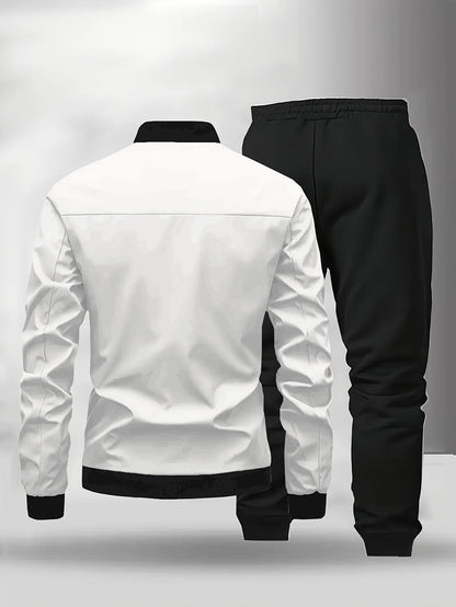 Men's Sports Tracksuit Casual Set – Jacket & Pants, Modern Design