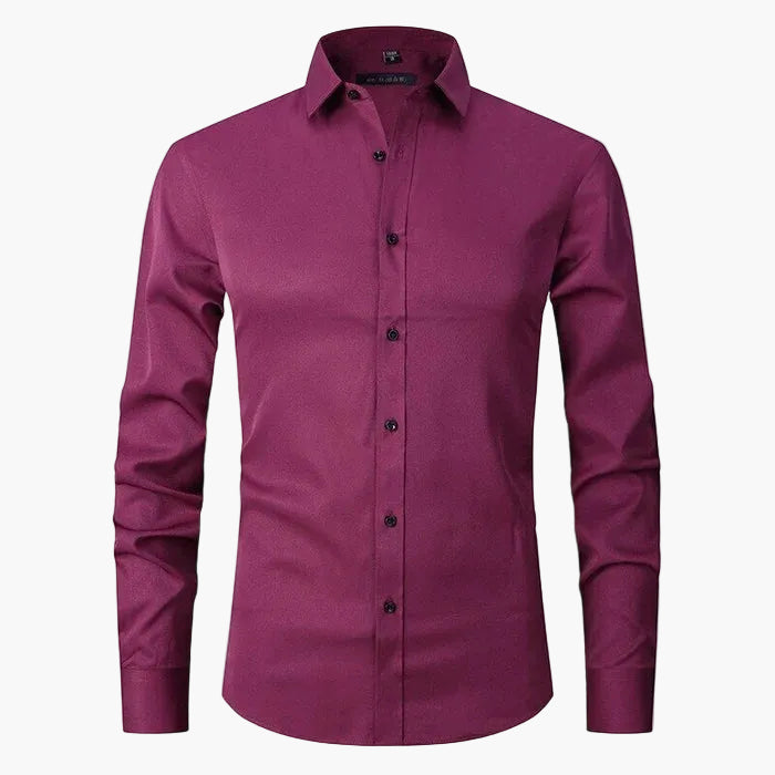 Men's Slim Fit Business Long-Sleeve Shirt – Modern Shirt for Office & Leisure