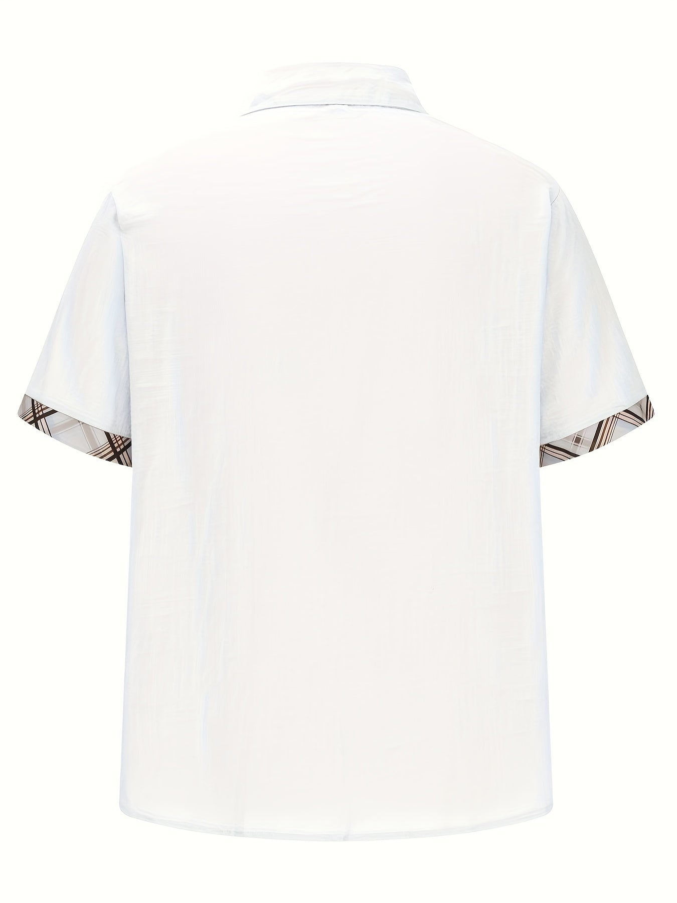 Men's Short-Sleeve Casual Shirt with Contrast Elements – Summer Shirt for Beach and Everyday Wear
