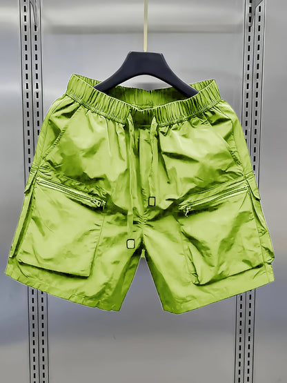 Men's Cargo Shorts with Large Pockets and Zipper – Casual Style for Everyday and Leisure