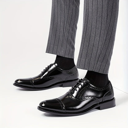 Herren Business Oxford Schuhe Eleganter Schnürer für Büro & Alltag