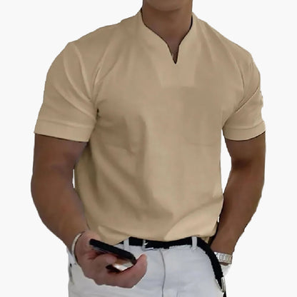 Men's Contemporary Polo Shirt – Stylish Short-Sleeved Shirt for Leisure & Office