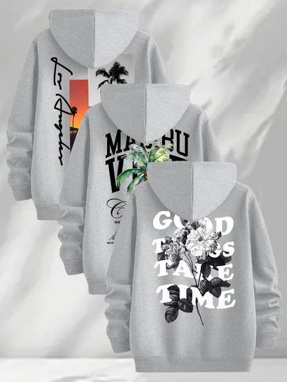Hooded sweatshirt with graphic print, men’s/unisex
