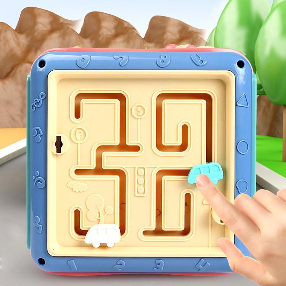 Children's Montessori Learning Toy Cube with 6 Sides – Motor Skills, Mathematics, and Shapes for Boys and Girls