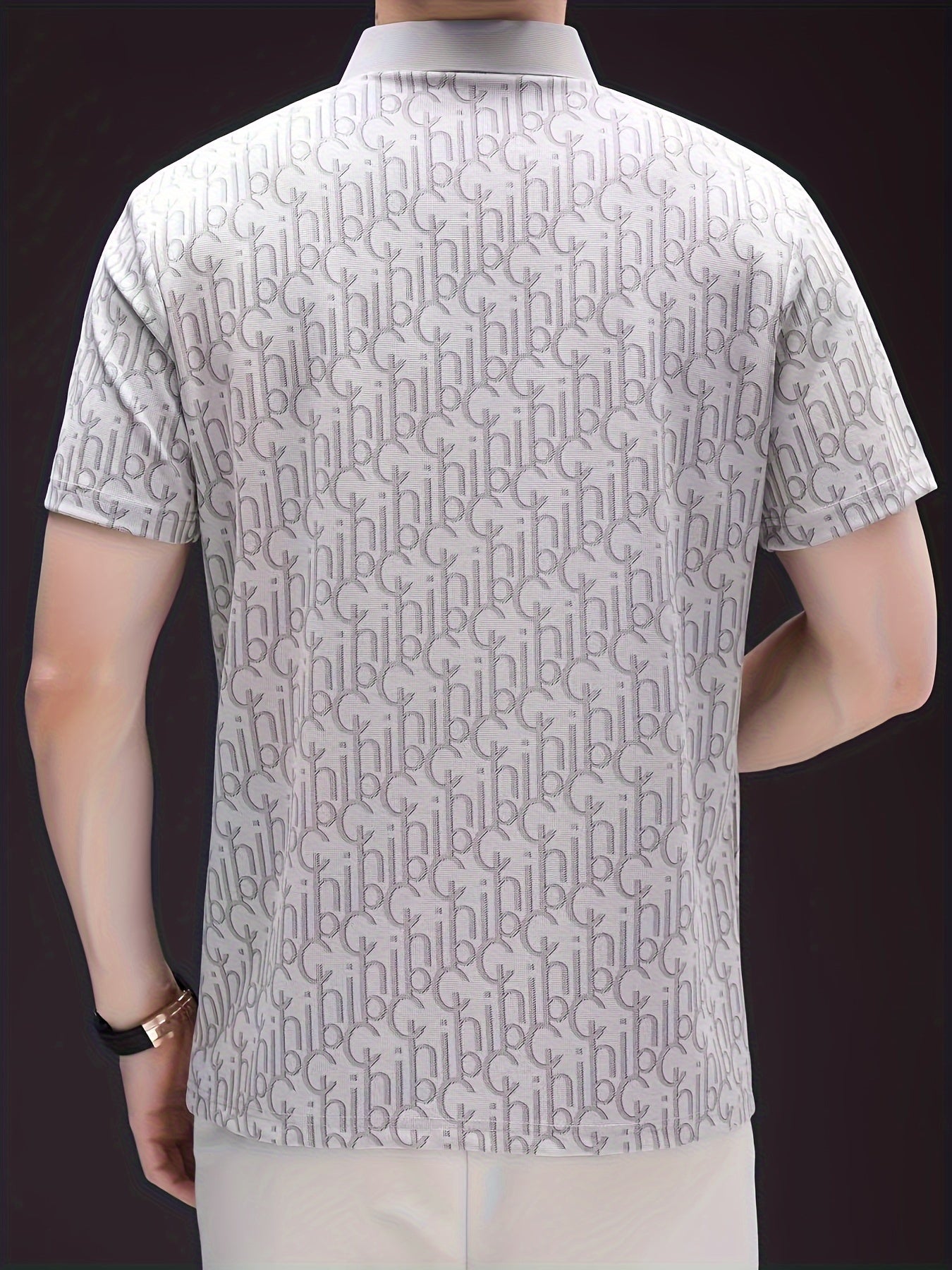 Men's Casual Shirt with Pattern and Classic Notch Collar – Stylish Summer Shirt for Everyday and Leisure Wear