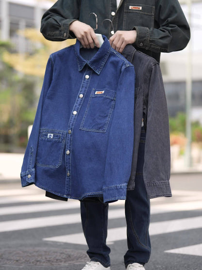 Men's Denim Overshirt in Casual Style – Ideal for Everyday and Leisure