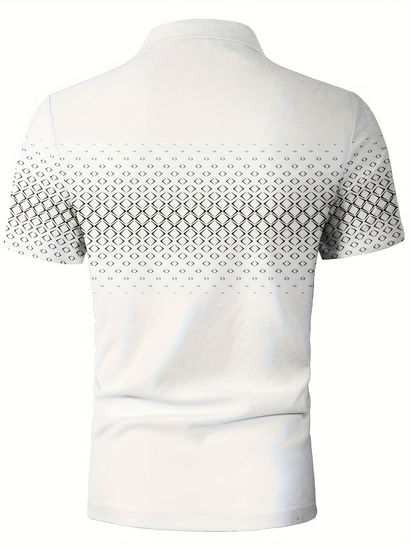 Herren Polo-Shirt mit geometrischem Muster – Modischer Freizeit-Look für Alltag und Sommer
