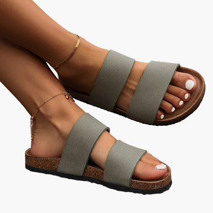 Women's Comfort Sandals with Double Straps – Fashionable Casual Shoes for Summer