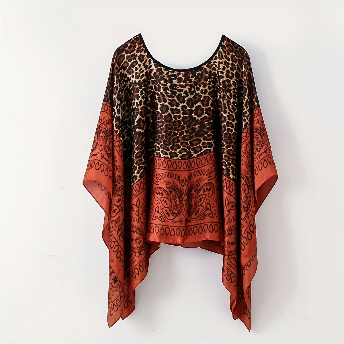 Women's Boho Poncho Tunic – Elegant Cover-Up for Beach and Leisure