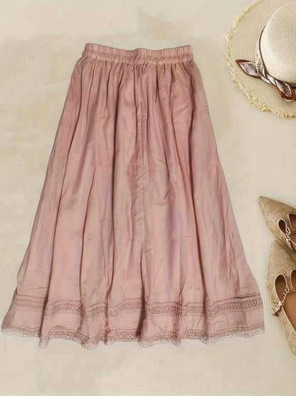 Women's Vintage Slip with Lace for Summer, Midi Petticoat in Romantic Style