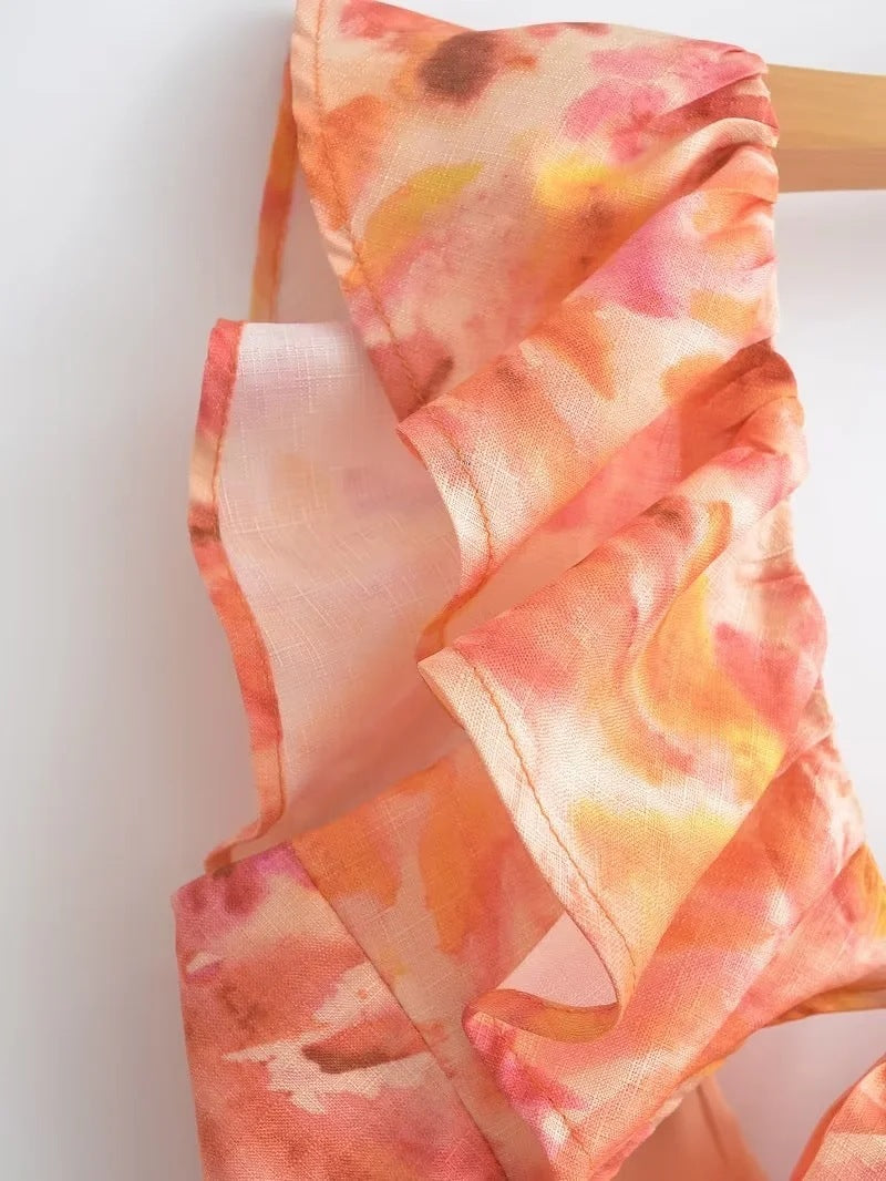 Women's maxi dress with ruffles – Elegant party dress and summer dress in boho style