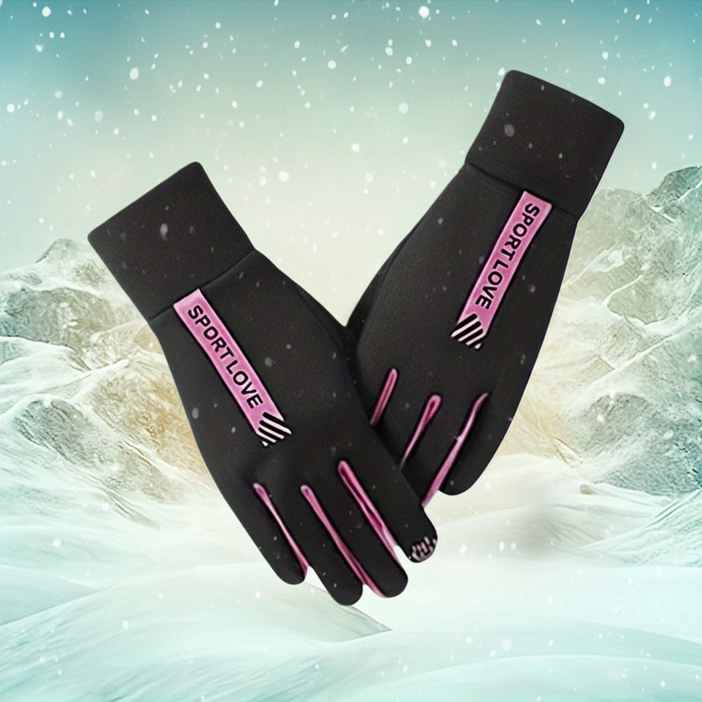 Winter touchscreen gloves, windproof, warm, black and gray
